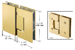 CRL Brass Vienna 180 Series Glass-to-Glass Hinge