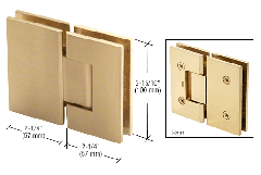 CRL Satin Brass Vienna 180 Series Glass-to-Glass Hinge