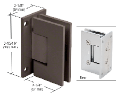 CRL Oil Rubbed Bronze Vienna 537 Series Wall Mount Hinge with Internal 5 Degree Pin