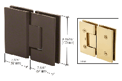 CRL Oil Rubbed Bronze Vienna 580 Series Glass-to-Glass Hinge with Internal 5 Degree Pin