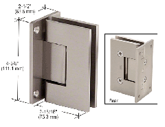 CRL Brushed Nickel Wall Mount Victoria Series Hinge