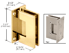 CRL Brass Wall Mount Victoria Series Hinge