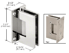 CRL Polished Chrome Wall Mount Victoria Series Hinge