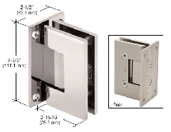 CRL Polished Nickel Wall Mount Victoria Series Hinge