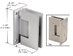 CRL Satin Chrome Wall Mount Victoria Series Hinge