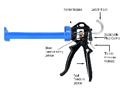 CRL Cox Chilton 12 to 1 Ratio Deluxe Strap Frame Caulking Gun