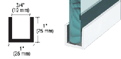 CRL White Wet Glaze 1" Deep U-Channel 120" Stock Length