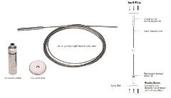 CRL Floor-to-Ceiling Cable Kit for 3/8" to 1/2" Glass