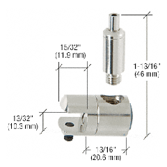 CRL Single Sided Connector with Tensioner for 3/8" Glass