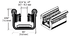 CRL Y526 Flexible Universal Channel with Pile and Felt Liner for 1948-1962 Models - 60" Length