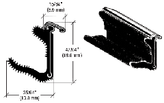 CRL Rigid Stainless Steel Beaded Belt Molding for 1966-1967 GM - 96" Length