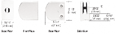 CRL White Z-Series Large Round Clamp for 1/4" Glass