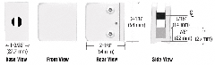 CRL White Z-Series Large Square Clamp for 3/8" Glass