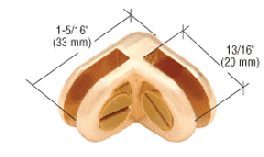 CRL Brass Two-Way 90 Degree Display Connector