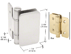 CRL Brushed Stainless Zurich 03 Series Wall Mount Inswing Hinge